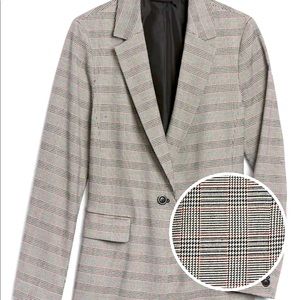 GAP plaid boyfriend blazer